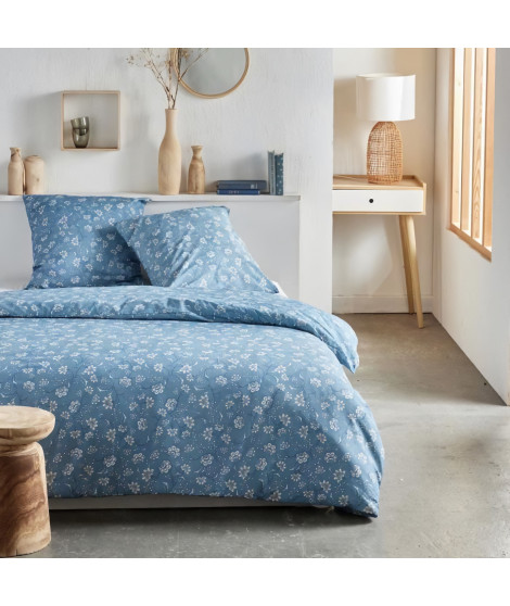 Parure de lit - TODAY Crazy - Imprimé Floral - 2 personnes - 220 x 240 cm - Bleu