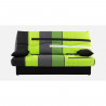 Banquette clic-clac  - 3 places  Coton Piste Vert  190 x 92 x 96 cm  DREAM