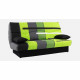 Banquette clic-clac  - 3 places  Coton Piste Vert  190 x 92 x 96 cm  DREAM