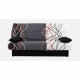 Banquette clic-clac - 3 places  Coton Onde Rouge / Noir  190 x 92 x 96 cm  DREAM