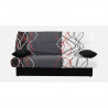 Banquette clic-clac - 3 places  Coton Onde Rouge / Noir  190 x 92 x 96 cm  DREAM