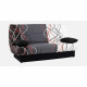 Banquette clic-clac - 3 places  Coton Onde Rouge / Noir  190 x 92 x 96 cm  DREAM