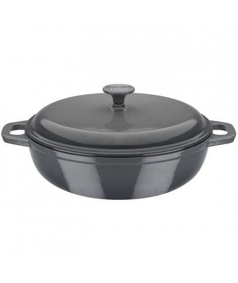 Cocotte fonte massive - GSW - GREY SHADOW - 30 cm - Ronde - Induction - Gris