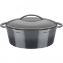 Cocotte fonte massive - GSW - GREY SHADOW - 33 x 25 cm - Ovale - Induction - Gris