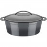 Cocotte fonte massive - GSW - GREY SHADOW - 33 x 25 cm - Ovale - Induction - Gris
