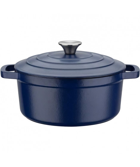 GSW - Blue Magic - Marmite - Ø 20 cm - Fonte d'acier - Bleu - Tous feux dont induction