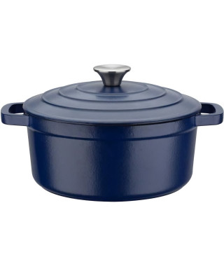 GSW - Blue Magic - Marmite - Ø 24 cm - Fonte d'acier - Bleu - Tous feux dont induction