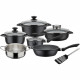 Set 10 pcs batterie de cuisine - GSW - GOURMET GRANIT - Fonte d'aluminium - Induction