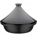 Tajine fonte massive - GSW - 30 x 22 cm - Couvercle céramique - Induction - Gris