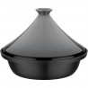 Tajine fonte massive - GSW - 30 x 22 cm - Couvercle céramique - Induction - Gris