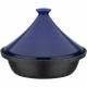 Tajine fonte massive - GSW - 30 x 22 cm - Couvercle céramique - Induction - Bleu