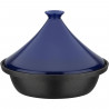 Tajine fonte massive - GSW - 30 x 22 cm - Couvercle céramique - Induction - Bleu