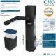 Aquarium 60 - CIANO - 58 L + Filtre + LED + Chauffafe + Consommable - Blanc