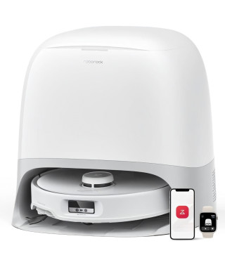ROBOROCK QREVO CURV - Robot Aspirateur Laveur avec station multifonction 3.0 - 18500 Pa - Systeme Anti-enchevetrements