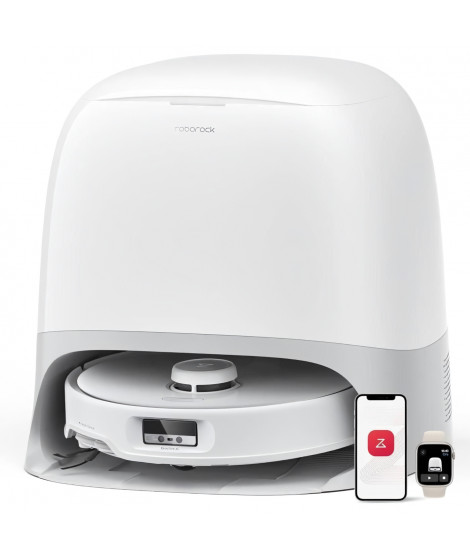 ROBOROCK QREVO CURV - Robot Aspirateur Laveur avec station multifonction 3.0 - 18500 Pa - Systeme Anti-enchevetrements