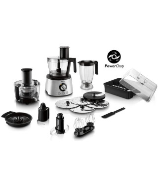 Robot de cuisine 6-en-1 - PHILIPS - HR7778/00 - 1300 W - 3,4 L - Inox