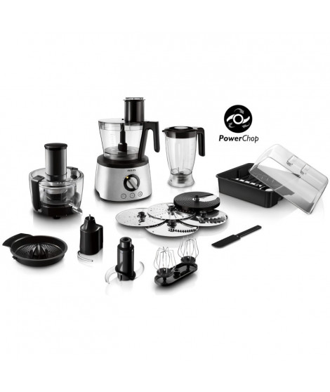 Robot de cuisine 6-en-1 - PHILIPS - HR7778/00 - 1300 W - 3,4 L - Inox