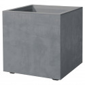 Pot de fleur Cube - DEROMA - Millennium R - Ashgrey - A réserve d'eau - 39 cm