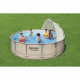 BESTWAY - Auvent pour piscine ronde - Diametre entre 305 cm et 549 cm - Gris