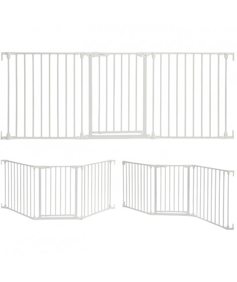 Barriere de sécurité enfant - Discovery 3  - DREAMBABY - 74,5 cm a 1,95 cm - Blanc