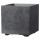 Pot de fleur Cube - DEROMA - Millennium R - Anthracite - A réserve d'eau - 25 cm