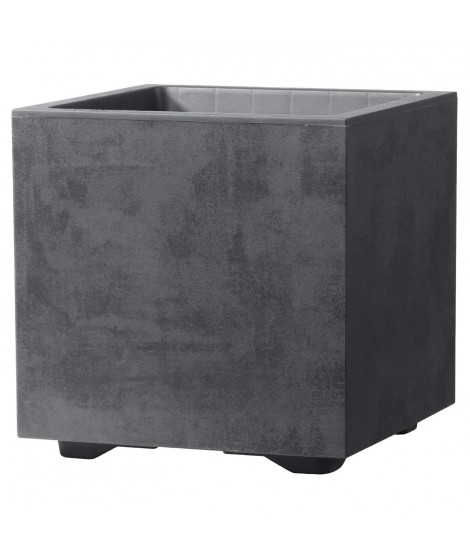 Pot de fleur Cube - DEROMA - Millennium R - Anthracite - A réserve d'eau - 25 cm
