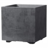 Pot de fleur Cube - DEROMA - Millennium R - Anthracite - A réserve d'eau - 25 cm