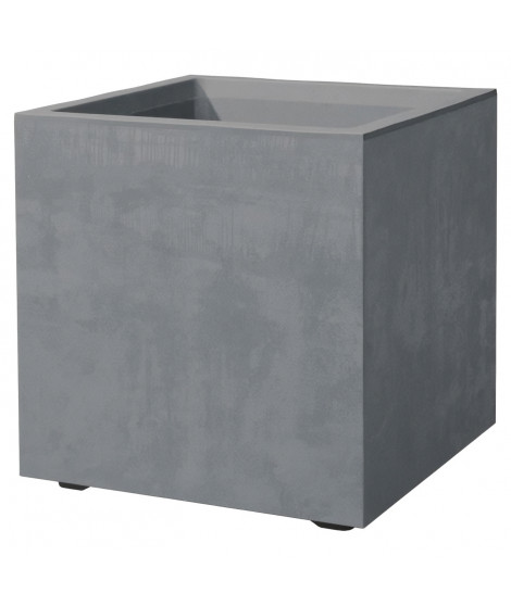 Pot de fleur Cube - DEROMA -  Millennium R - Ashgrey - A réserve d'eau - 25 cm