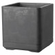 Pot de fleur Cube - DEROMA- Cosmo - Anthracite - A réserve d'eau - Roulettes - 38 cm