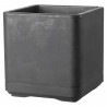 Pot de fleur Cube - DEROMA- Cosmo - Anthracite - A réserve d'eau - Roulettes - 38 cm