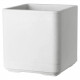 Pot de fleur Cube - DEROMA - Cosmo -  Perle -  A réserve d'eau - Roulettes - 38 cm