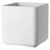 Pot de fleur Cube - DEROMA - Cosmo -  Perle -  A réserve d'eau - Roulettes - 38 cm