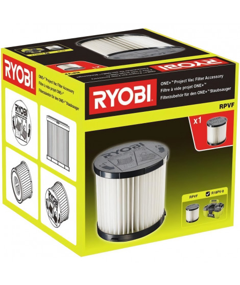 RYOBI - Filtre HEPA H12 amovible et lavable pour aspirateur d'atelier R18PV - RPVF