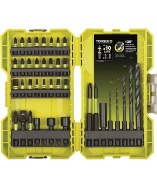 RYOBI - Coffret empilable 38 accessoires mixtes spécial impact perçage - vissage - boulonnage + 1 porte-embout - RAK38DSDI2
