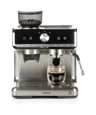 Machine a Espresso semi-professionnelle avec moulin - DOMO - DO720K - 1500 W - 15 bar - 1 ou 2 tasses - 30 réglages