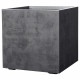 Pot de fleur Cube - DEROMA - Millennium R - Anthracite - A réserve d'eau - Roulettes - 49 cm