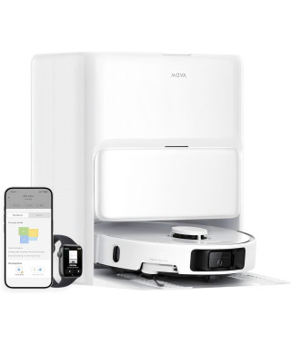 MOVA P50 Ultra - Robot Aspirateur Laveur avec Station - 19 000 Pa - Nettoyage des coins aux bords
