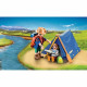 PLAYMOBIL 9323 Valisette Campeurs, Sports et Action, 2 personnages, tente, canoë et accessoires, 32 pieces, Des 4 ans