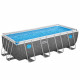 Kit Piscine hors sol tubulaire BESTWAY - Steel Pro - 488 x 244 x 122 cm - Rectangulaire (Filtre a cartouche, échelle, bâche)