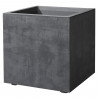 Pot de fleur Cube - DEROMA - Millennium R - Anthracite - A réserve d'eau-  39 cm