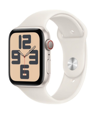 Apple Watch SE GPS + Cellular - 44mm - Boîtier Starlight Aluminium - Bracelet Starlight Sport Band - S/M