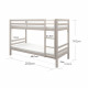 Lits superposés séparables enfant - 2x90x200 cm - Pin massif gris clair - Sommier inclus - ANDO
