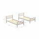 Lits superposés séparables enfant - 2x90x200 cm - Pin massif gris clair - Sommier inclus - ANDO