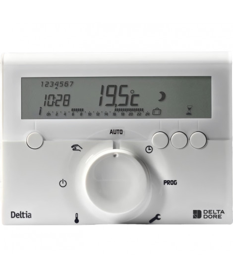DELTA DORE Thermostat d'ambiance Deltia 8.00 programmable électronique filaire