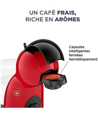 Machine a café capsules KRUPS Dolce Gusto Piccolo XS KP1A3510- 15 bars - Noir et rouge