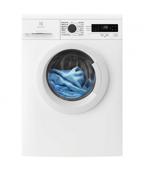 Lave-linge hublot ELECTROLUX EWF0812A4 - 8 kg - Eco Inverter - L60cm - 1200 trs/min - Classe A - Dépotable - Blanc