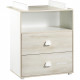 Chambre bébé complete - Lit 120x60 et commode a langer - BABY PRICE - SMILE - Hetre cendré