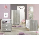 Chambre bébé complete - Lit 120x60, commode a langer et armoire - BABY PRICE - SMILE - Chene silex