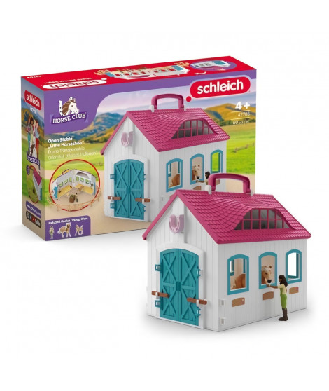 Coffret Écurie Transportable SCHLEICH 42703 Horse Club, Des 4 ans