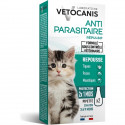 VETOCANIS Pipettes Anti Puces, Tiques, Moustiques, pour Chat - 2 pipettes
